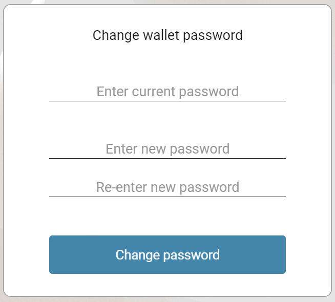 password change dialog
